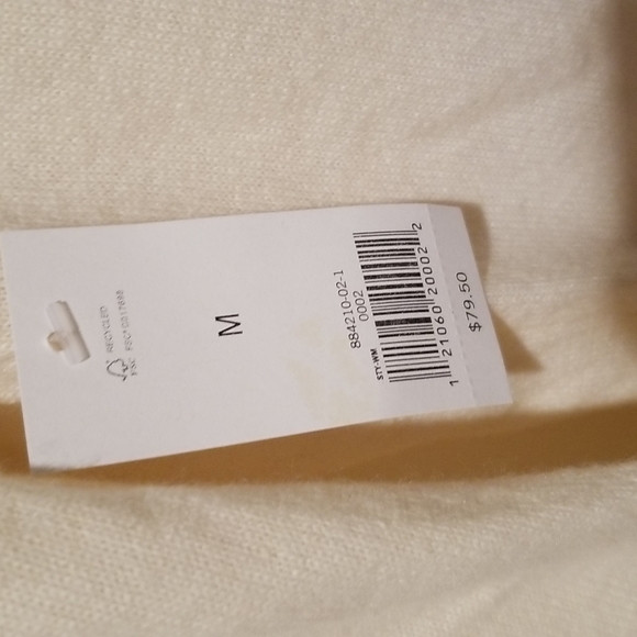 NWT Banana Republic size M Ivory cowl neck sweater - Picture 3 of 7